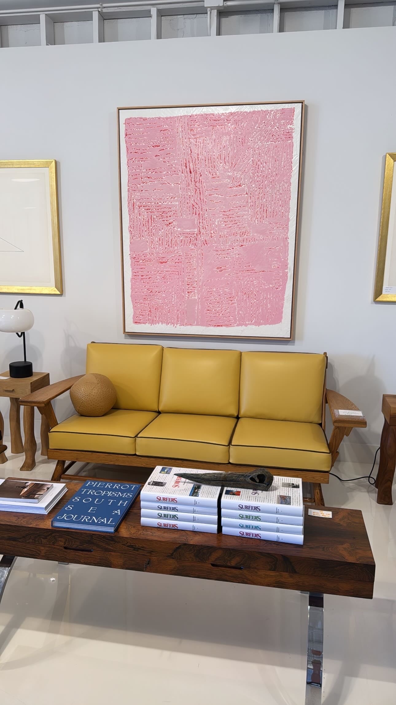 Russell Wright Sofa and Chair in Butter Italian Leather