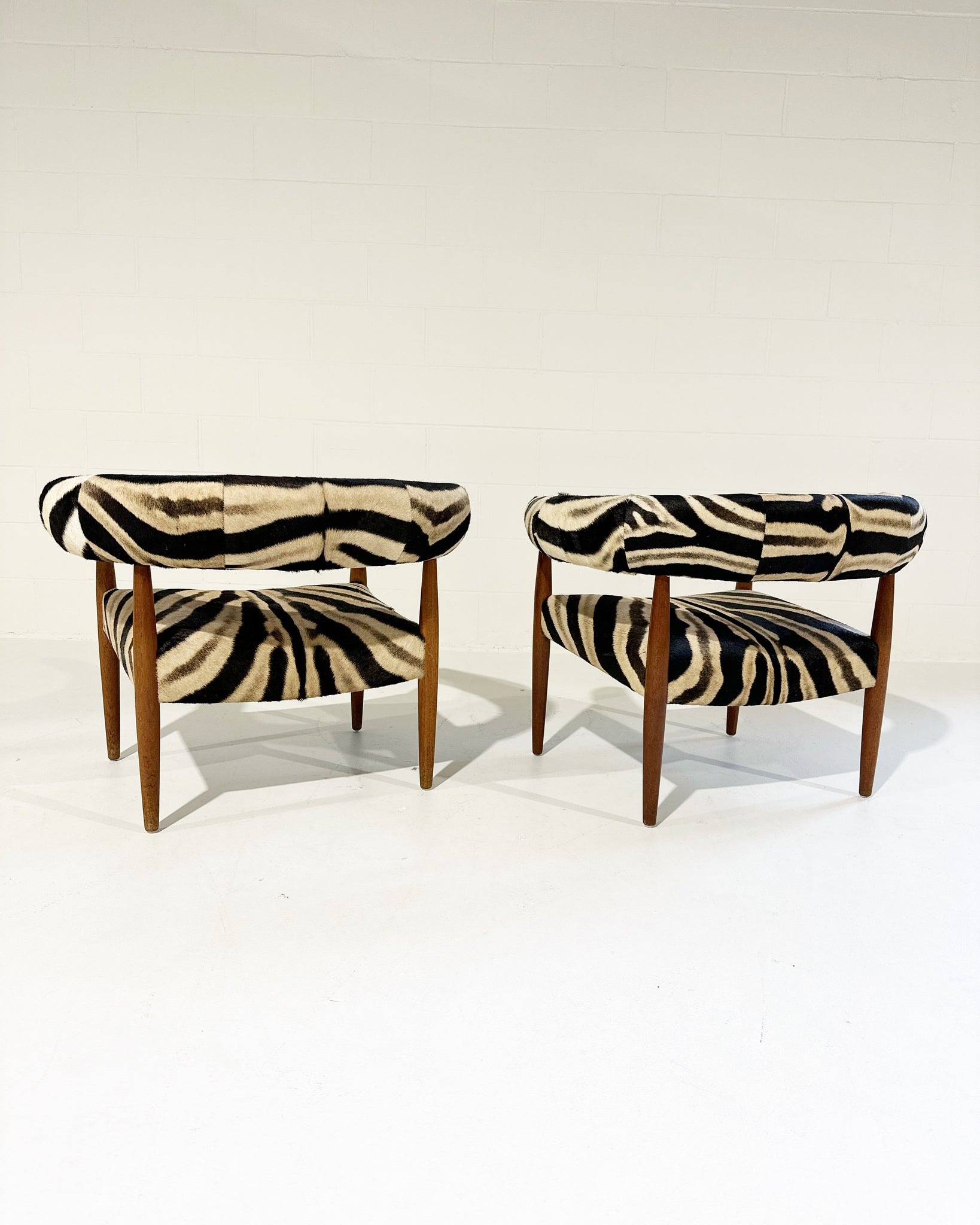 Ring Lounge Chairs in Zebra Hide
