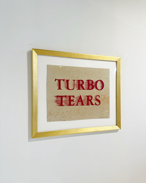 Turbo Tears, Lithograph on Paper, Framed