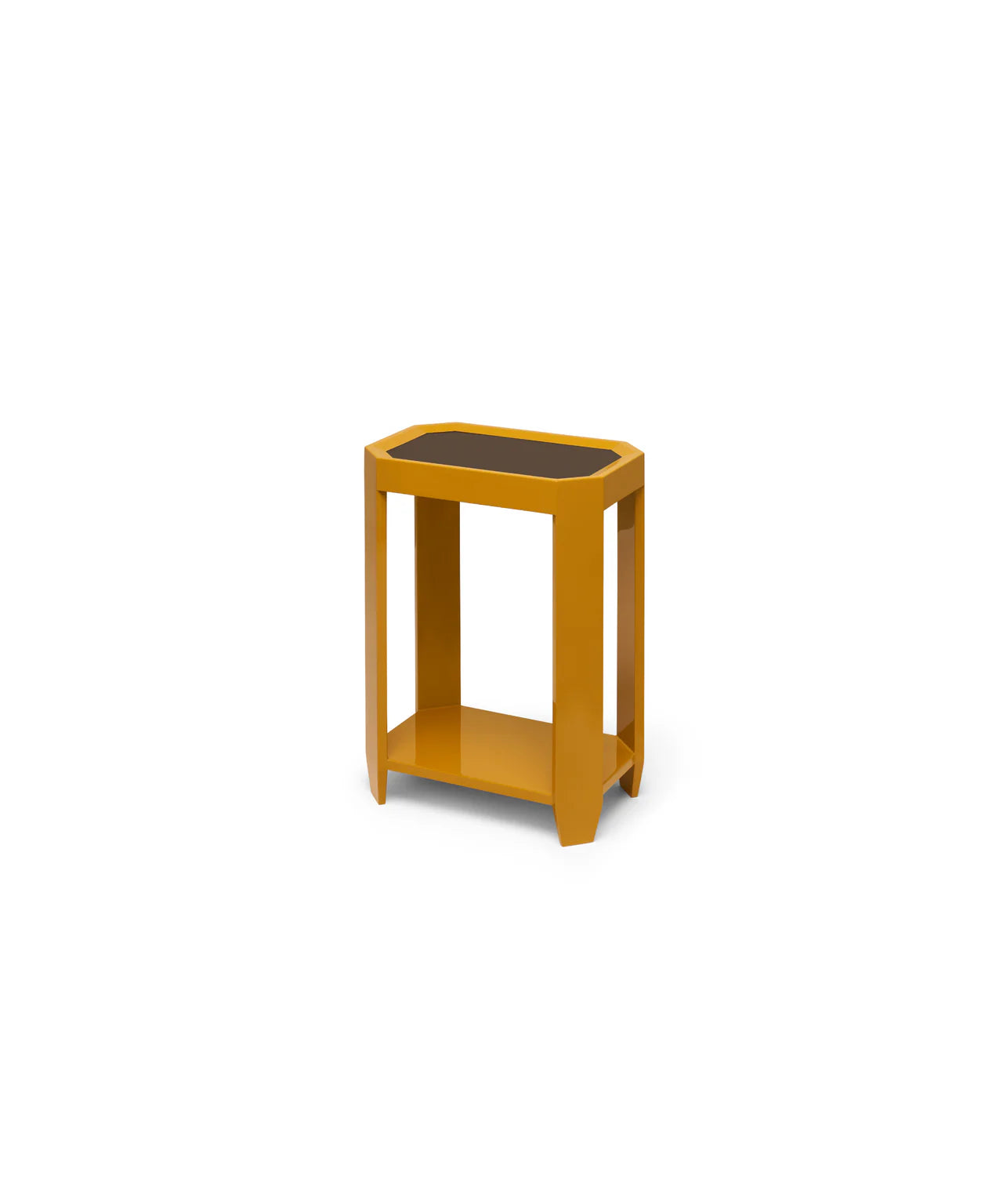 Felix Rectangular Side Table | Chocolate/Sienna Yellow