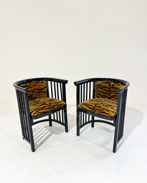 Armchairs in Luigi Bevilacqua Tigre Velvet, Pair