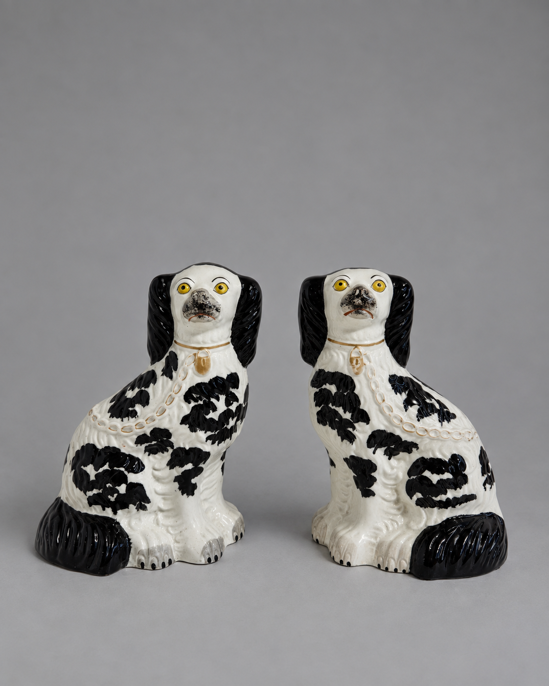 Pair of Antique English Staffordshire Dogs