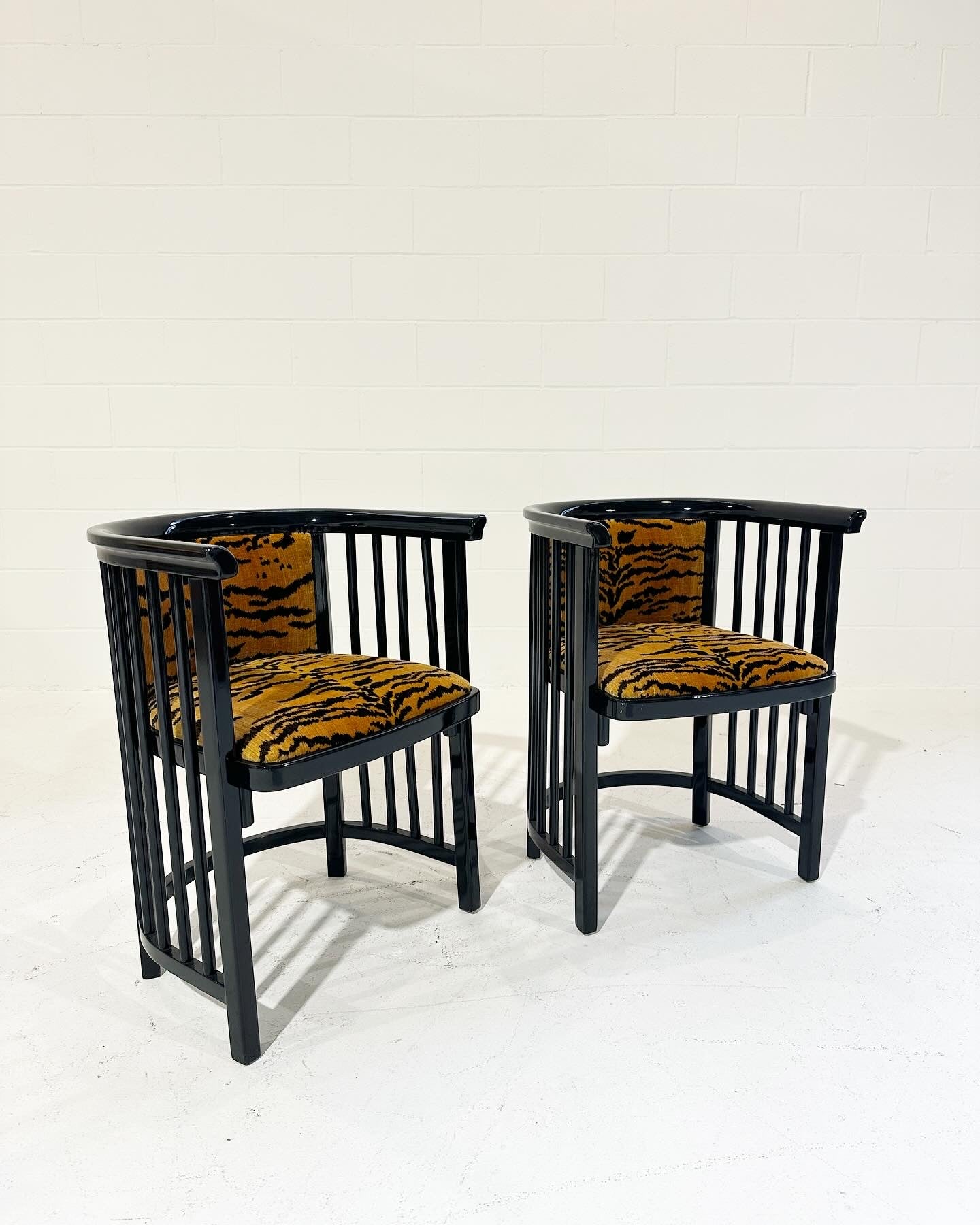 Armchairs in Luigi Bevilacqua Tigre Velvet, Pair