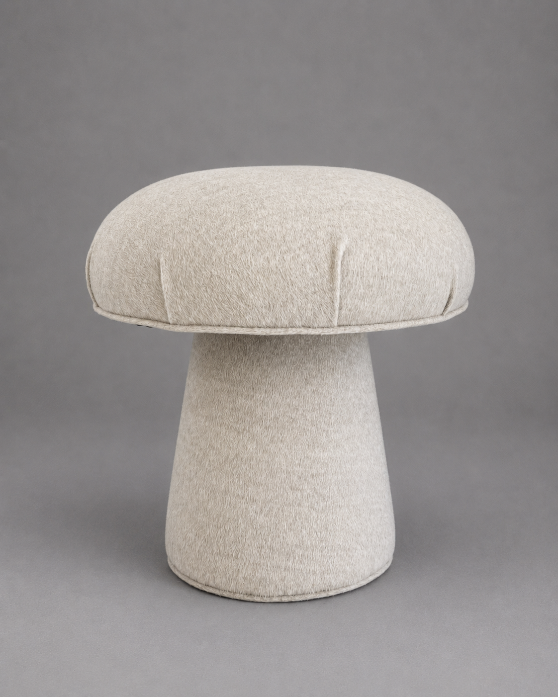 The Forsyth Mushroom Pouf in Loro Piana 'Incas' Alpaca Wool