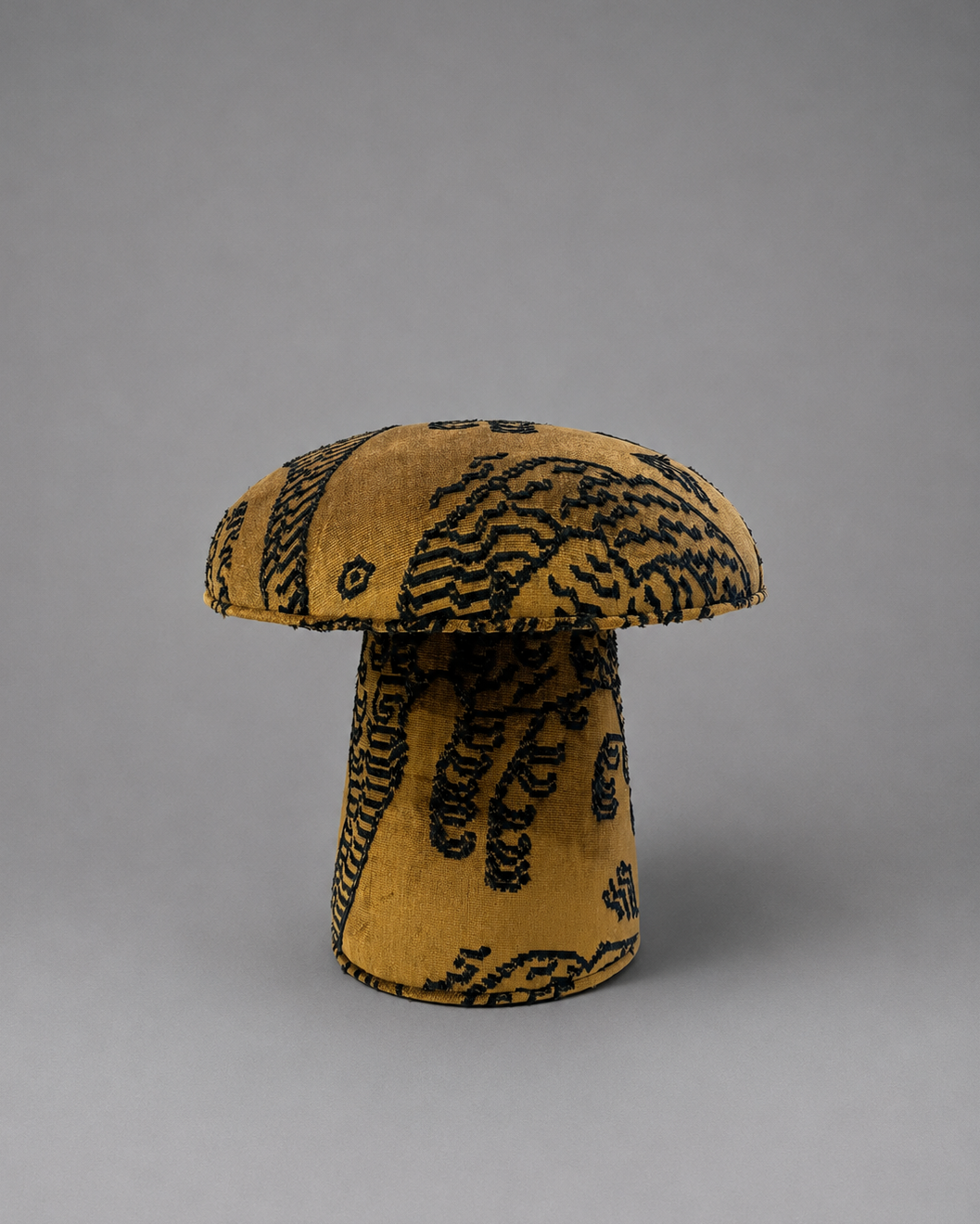 The Forsyth Mini Mushroom Pouf in Dedar 'Tiger Mountain'