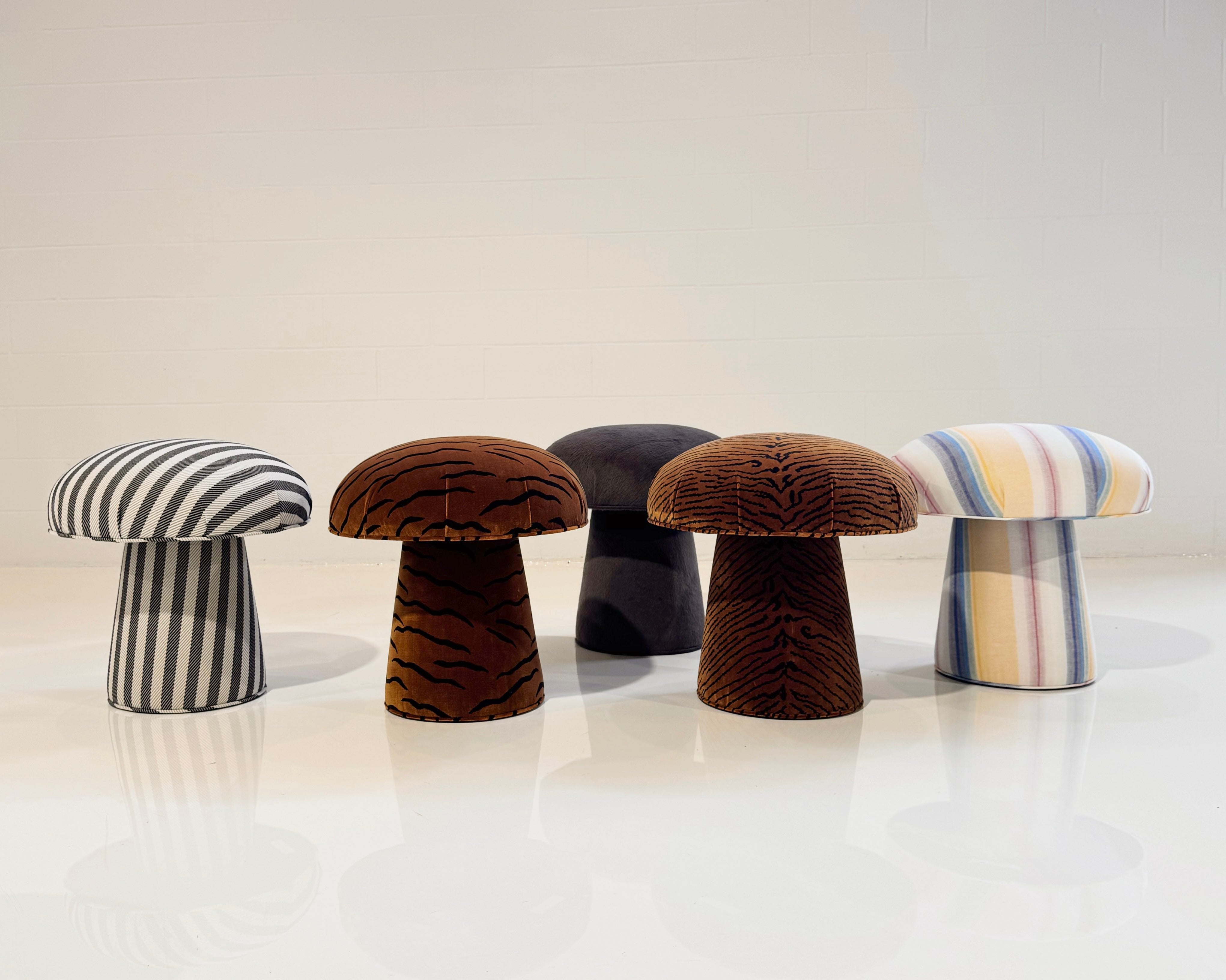 The Forsyth Mushroom Pouf in Chiarastella Cattana Lys