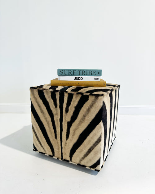 The Forsyth Cube Ottoman in Zebra