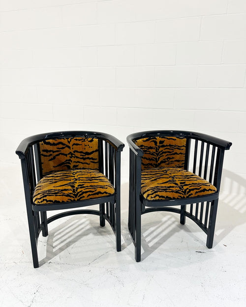 Armchairs in Luigi Bevilacqua Tigre Velvet, Pair