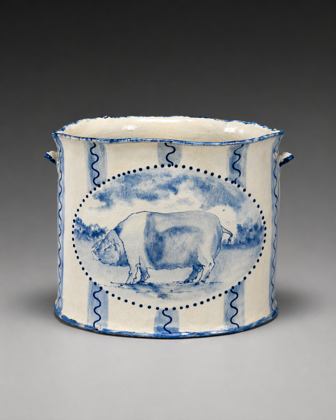 Sow Oval Vase