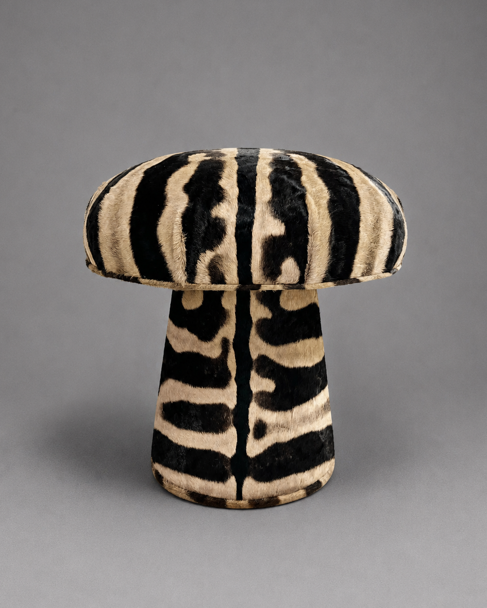 The Forsyth Mushroom Pouf in Zebra