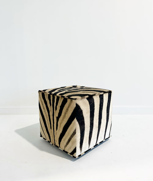 The Forsyth Cube Ottoman in Zebra