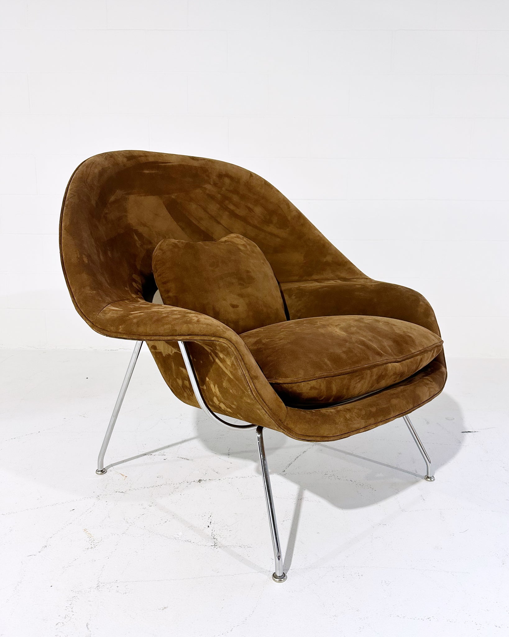 Bespoke Womb Chair and Ottoman in Suede