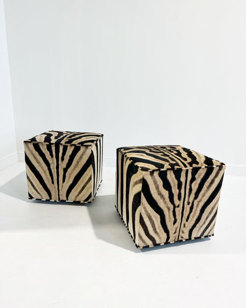 The Forsyth Cube Ottoman in Zebra