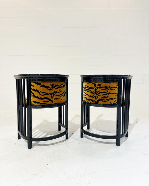 Armchairs in Luigi Bevilacqua Tigre Velvet, Pair