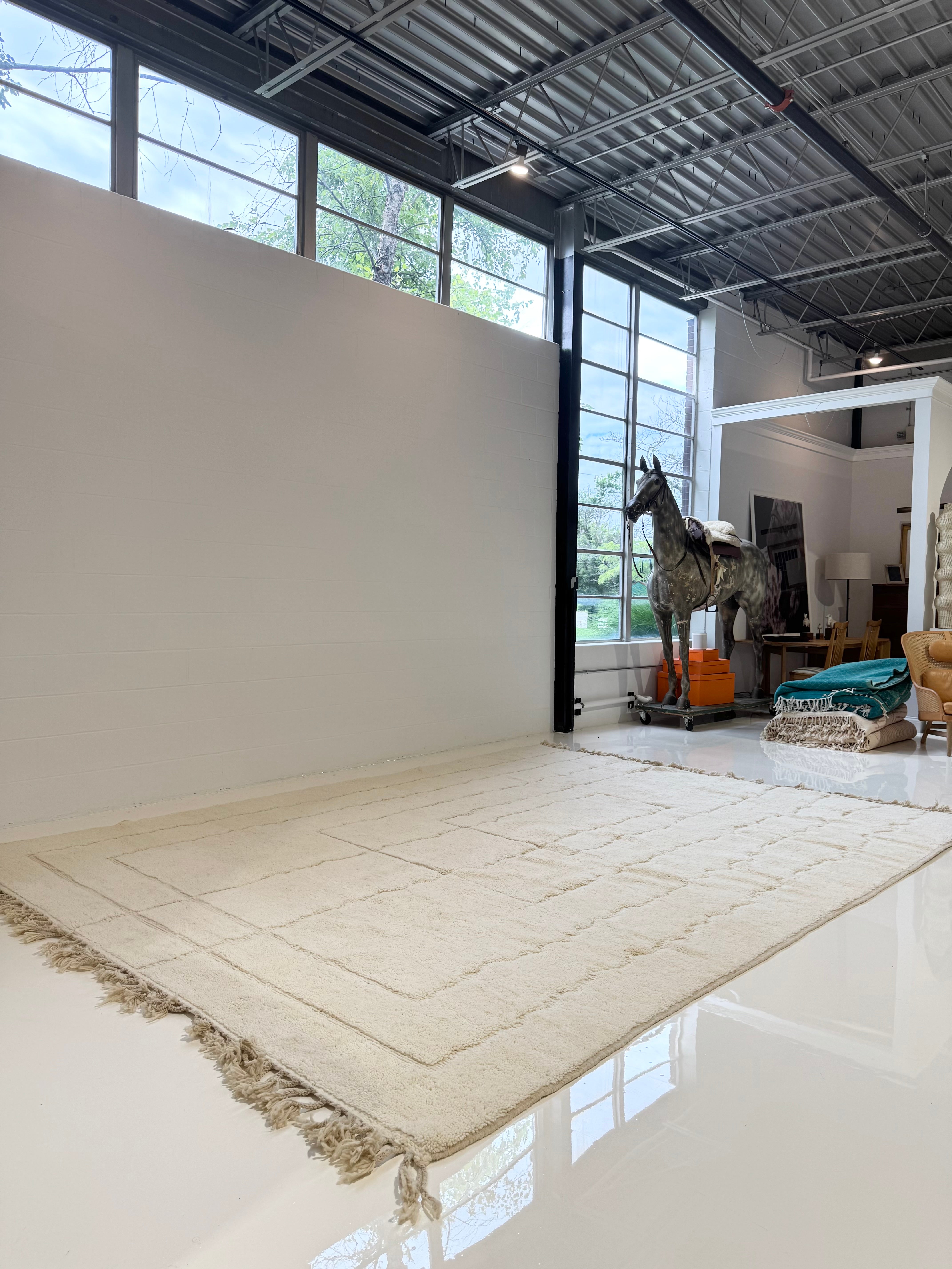Vintage Moroccan Rug - Cream