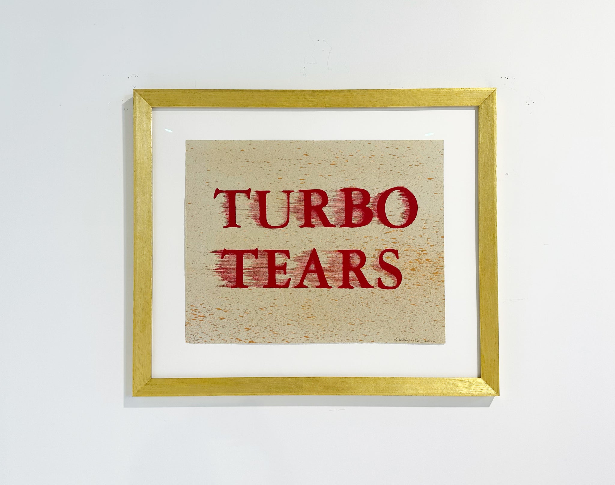 Turbo Tears, Lithograph on Paper, Framed