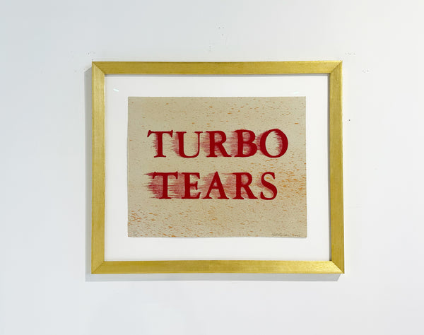 Turbo Tears, Lithograph on Paper, Framed