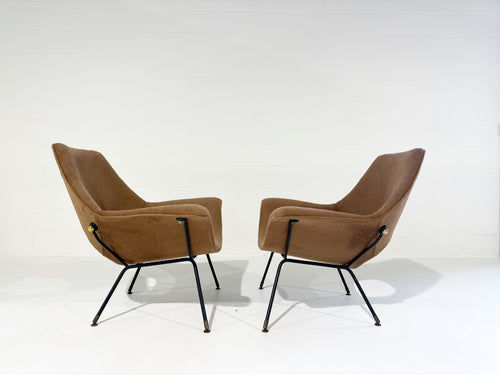 Lounge Chairs in Inata Alpaca Fabric, pair
