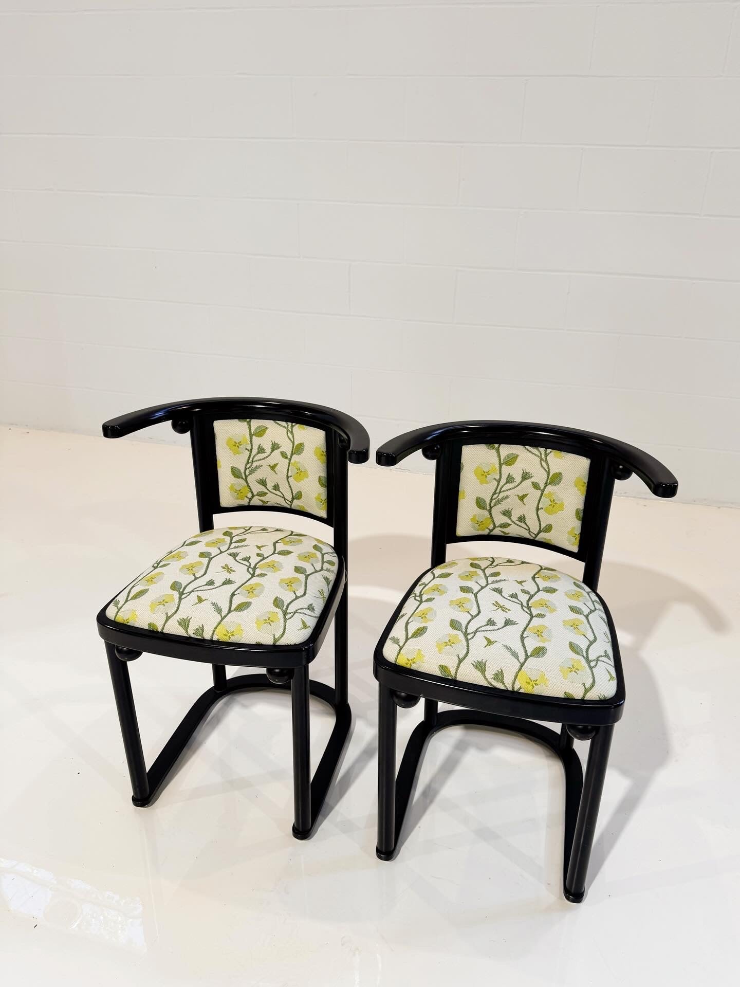Vintage Josef Hoffmann Fledermaus Chairs, Pair