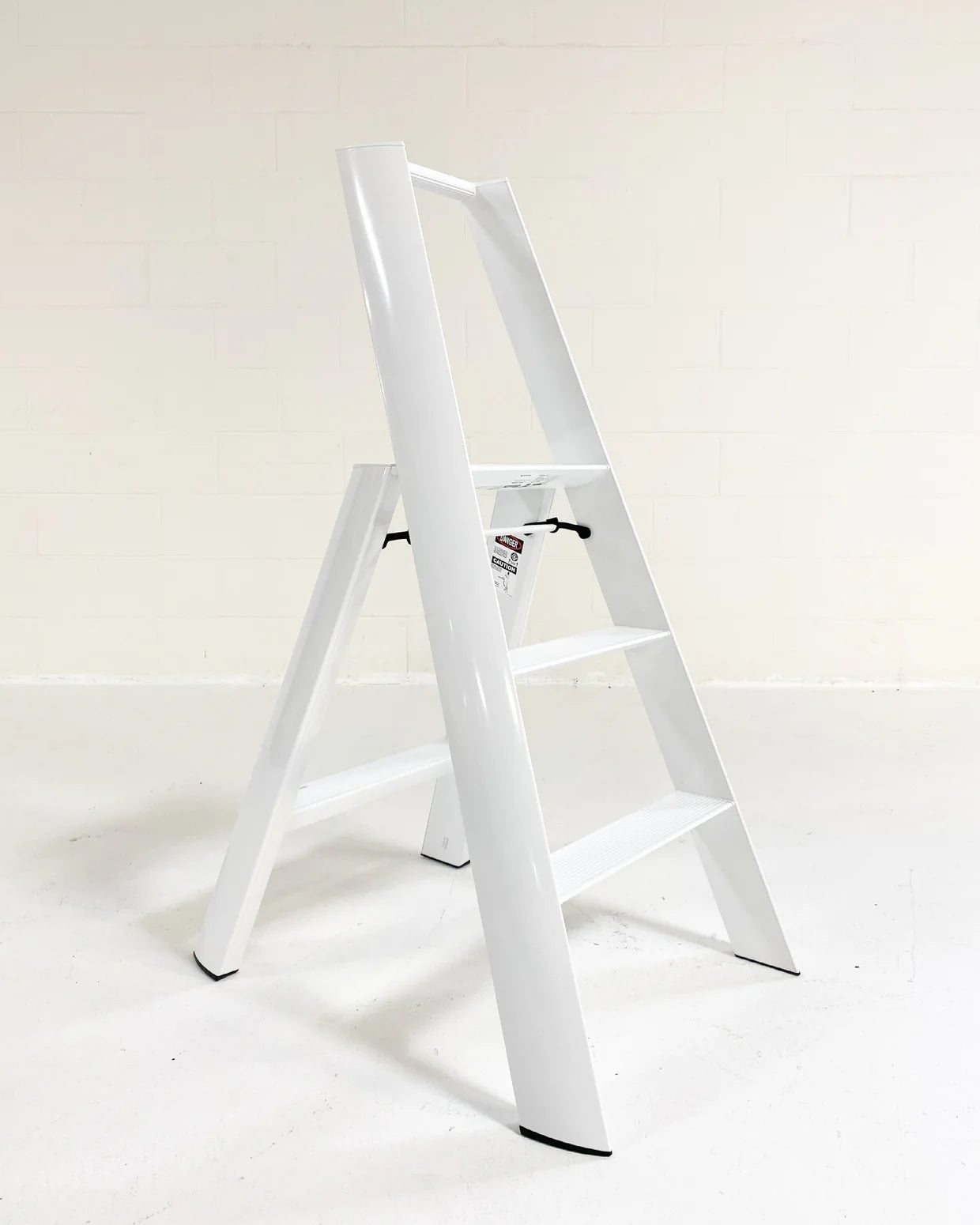 Lucano Wide 3-Step Ladder, White