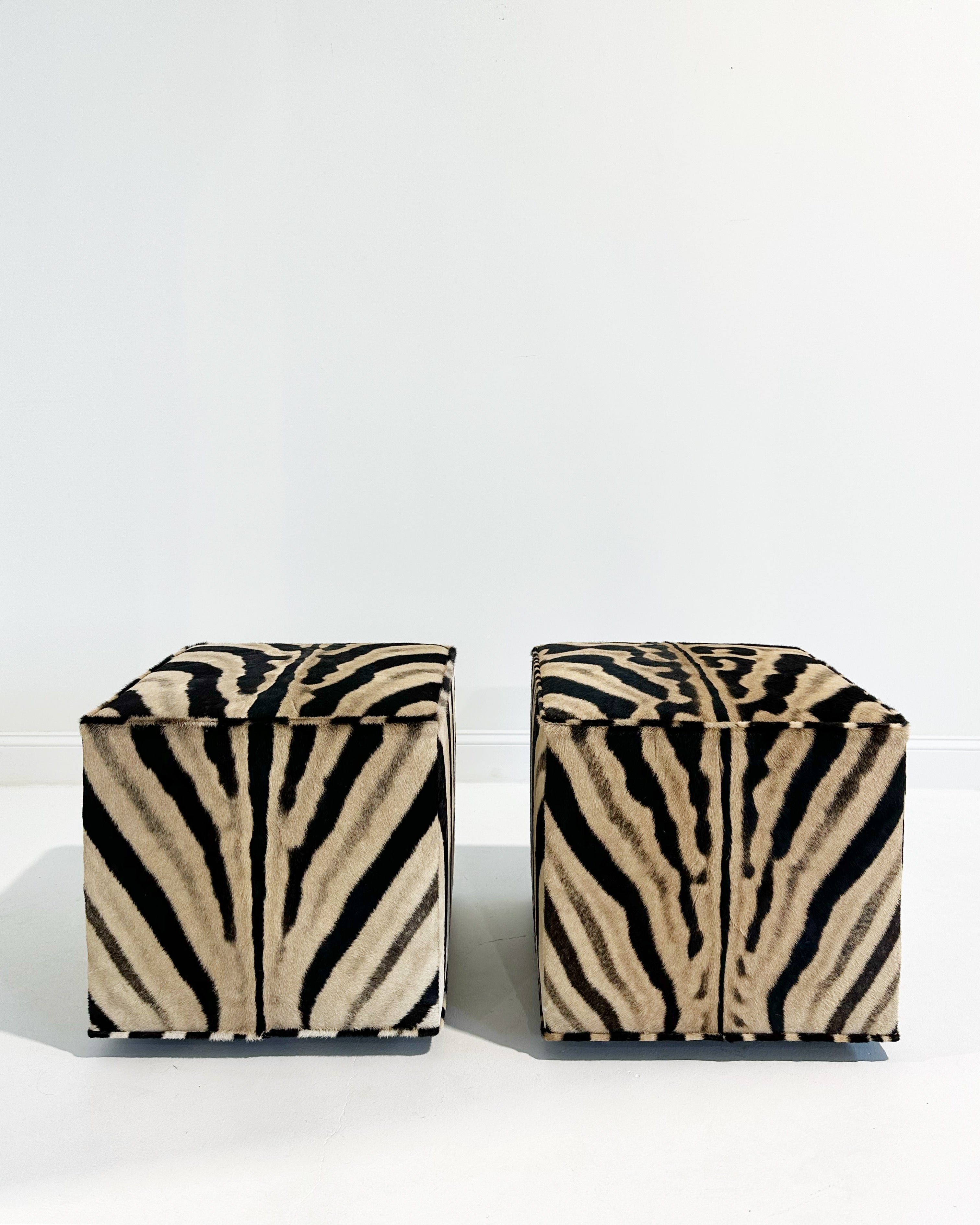 The Forsyth Cube Ottoman in Zebra