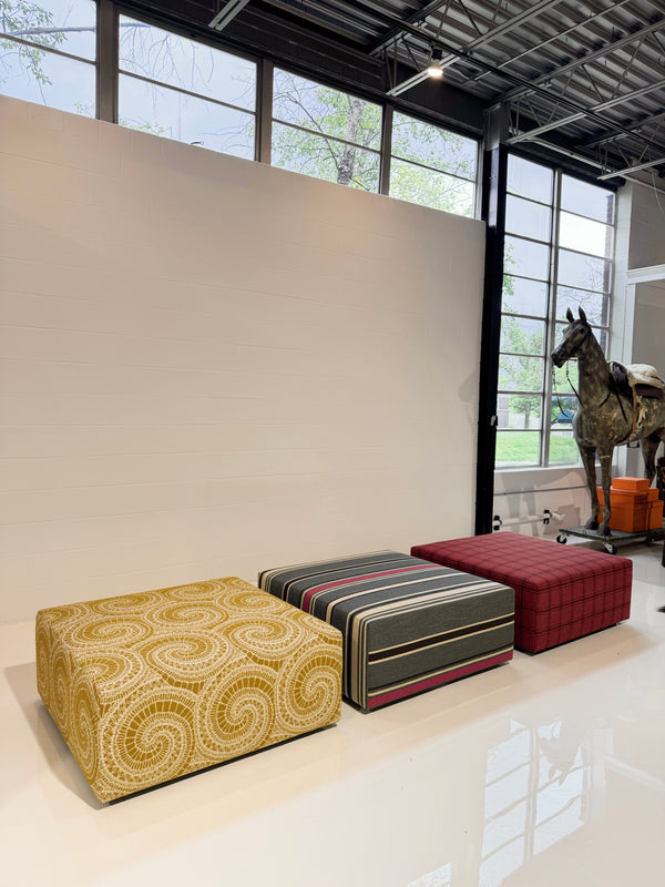 The Forsyth Ottoman in BDDW Fabric