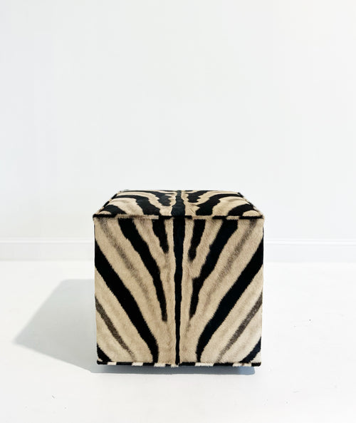 The Forsyth Cube Ottoman in Zebra