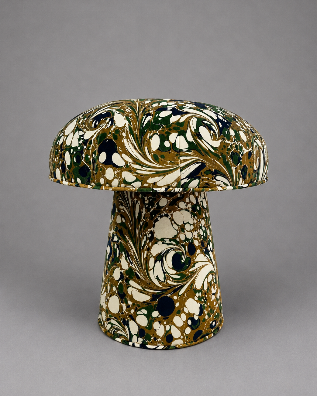 The Forsyth Mushroom Pouf in Beata Heuman Dappled Velvet