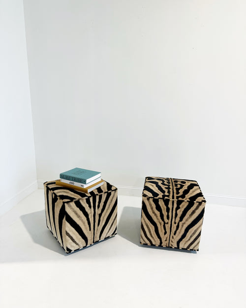 The Forsyth Cube Ottoman in Zebra