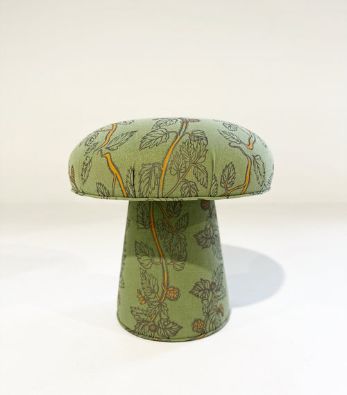 The Forsyth Mushroom Pouf in Beata Heuman Nettle Linen