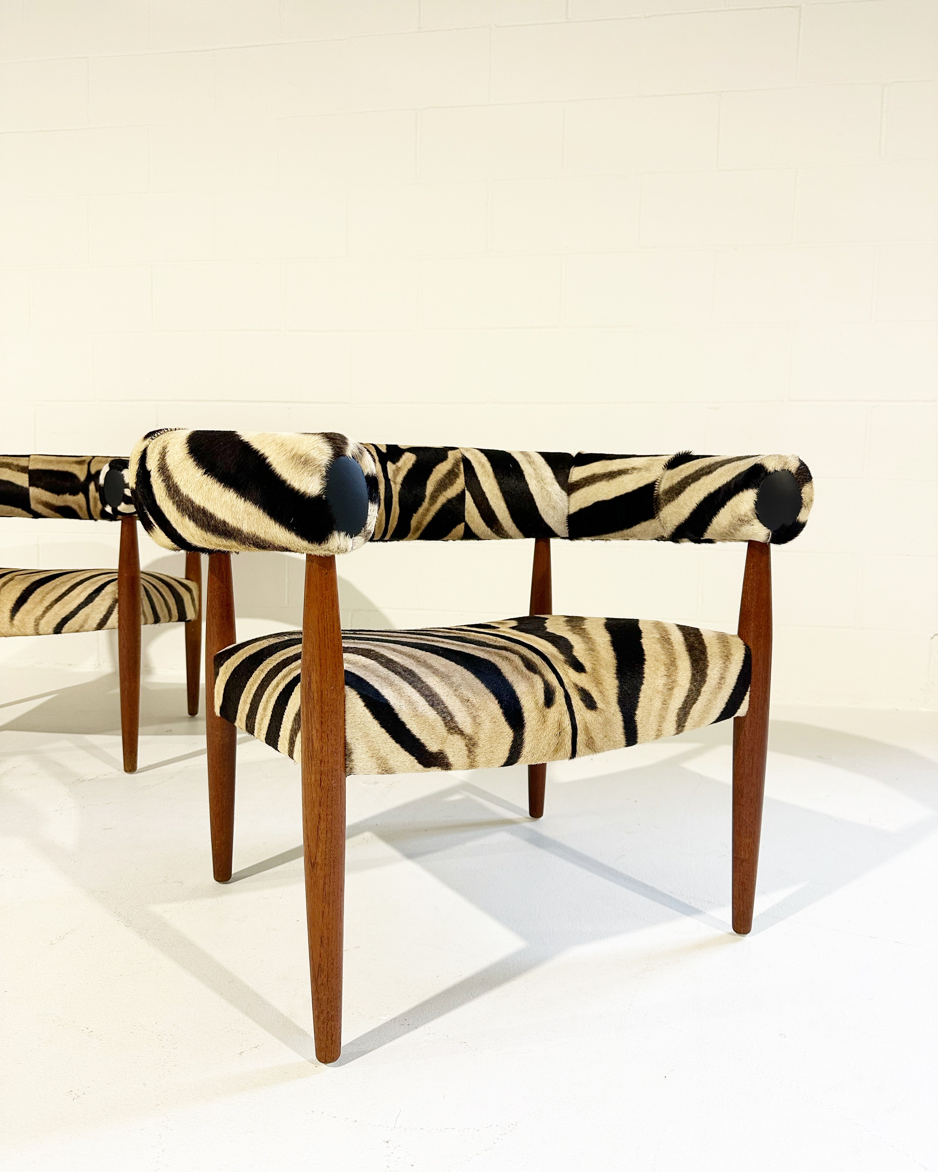 Ring Lounge Chairs in Zebra Hide