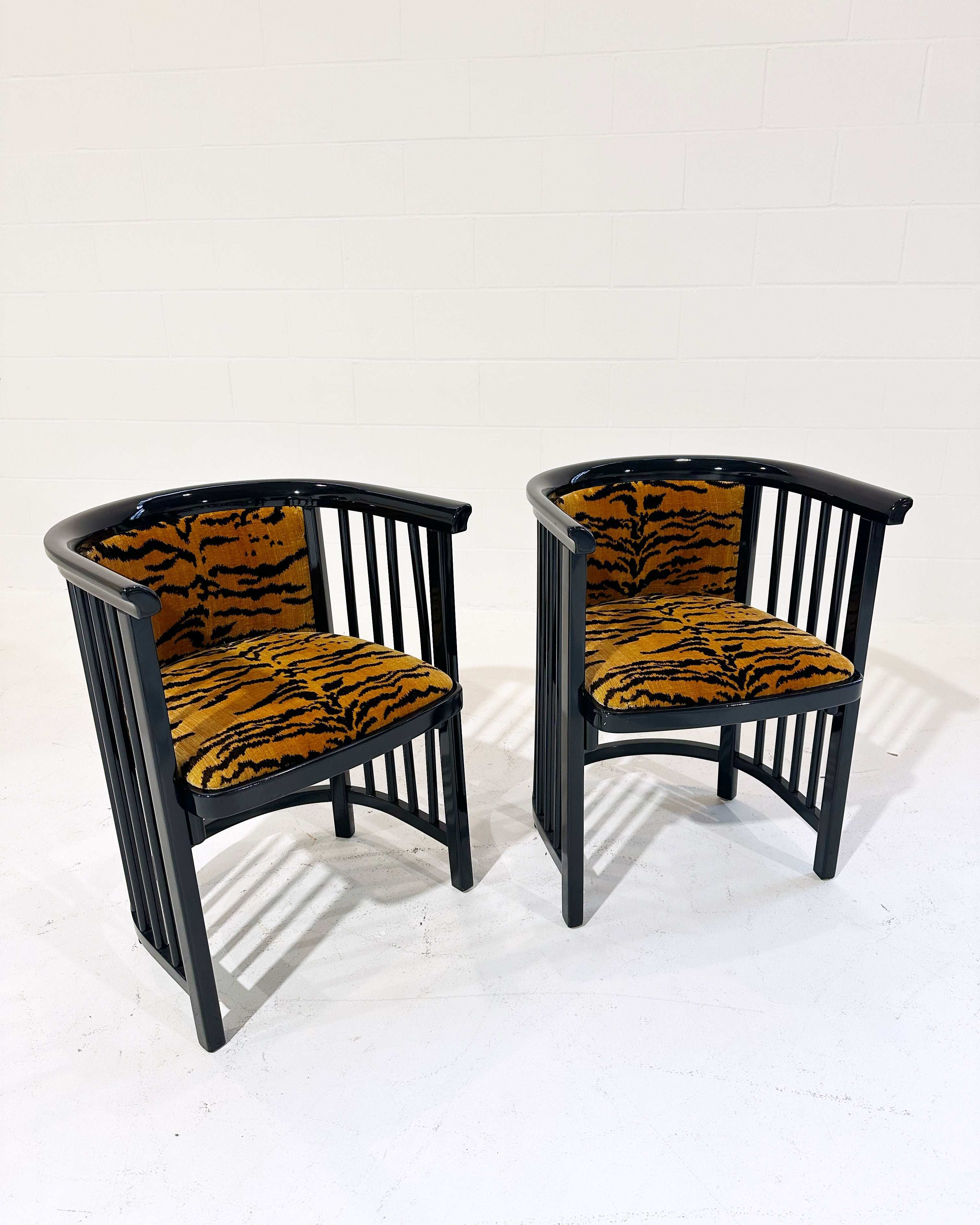Armchairs in Luigi Bevilacqua Tigre Velvet, Pair