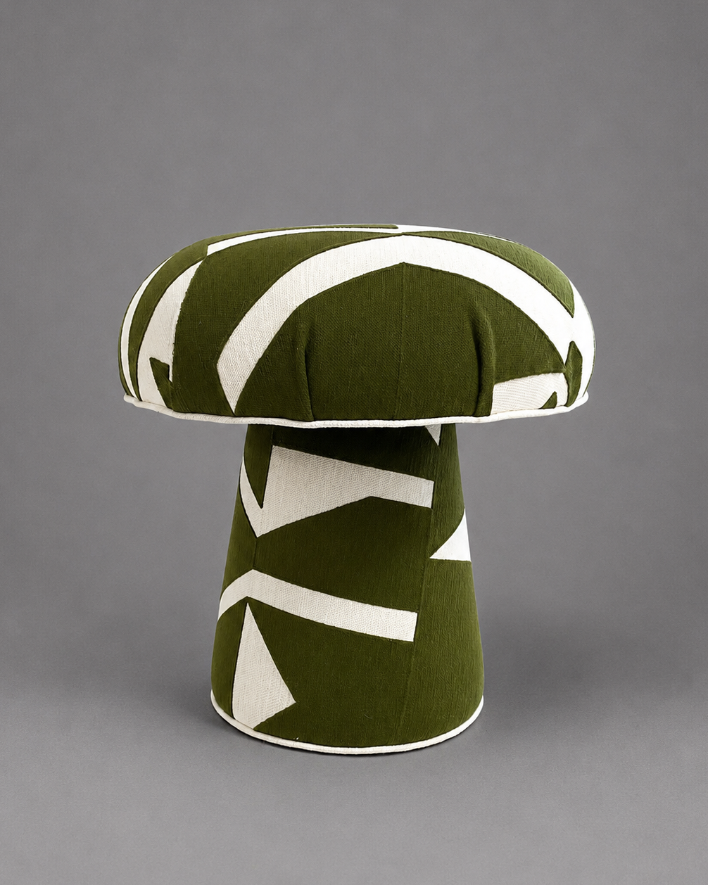 The Forsyth Mushroom Pouf in Pierre Frey Wokabi