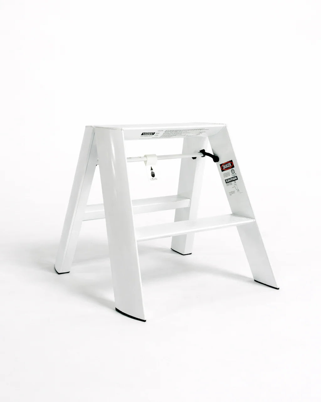 Lucano Wide 2-Step Ladder, White