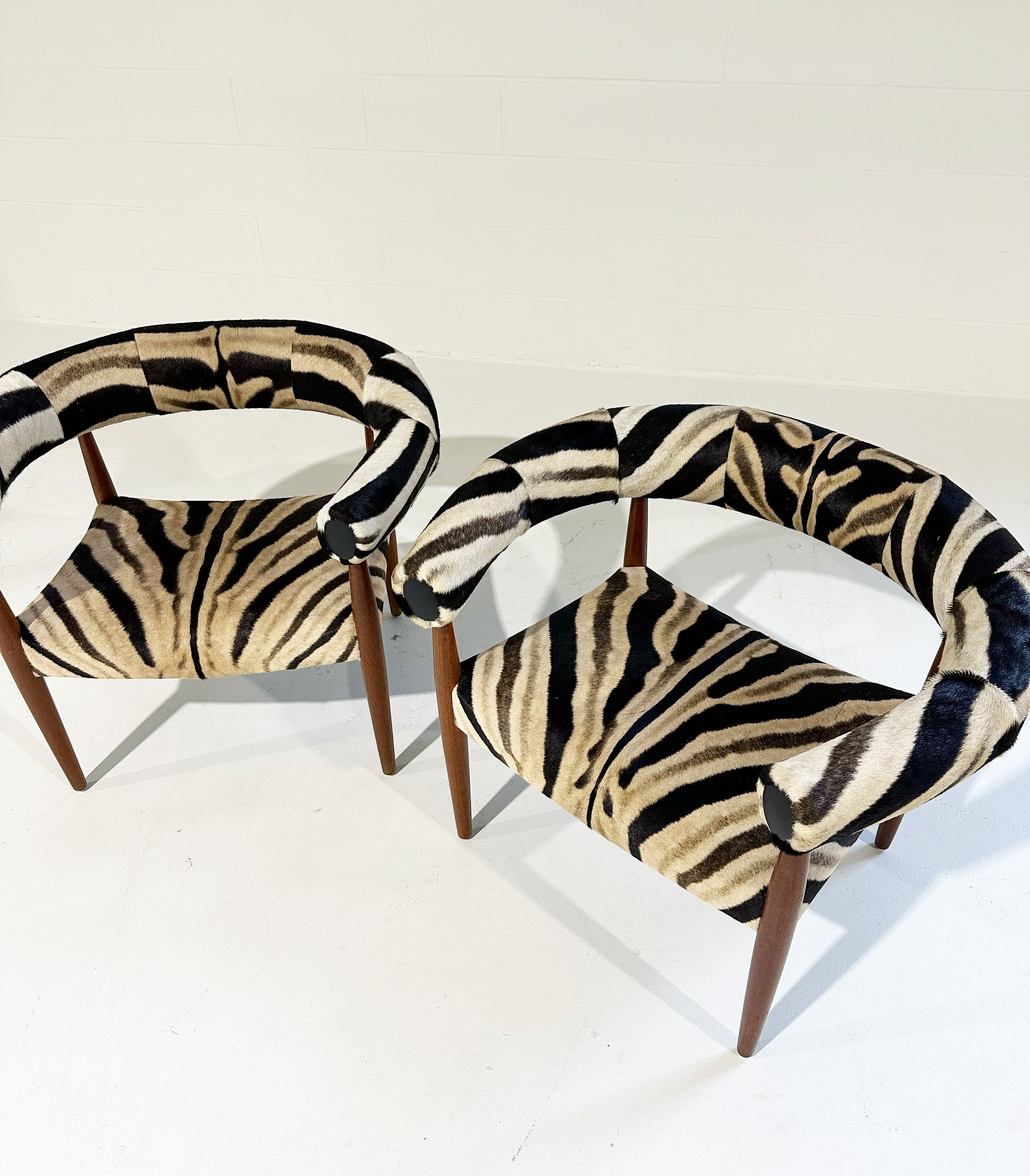 Ring Lounge Chairs in Zebra Hide
