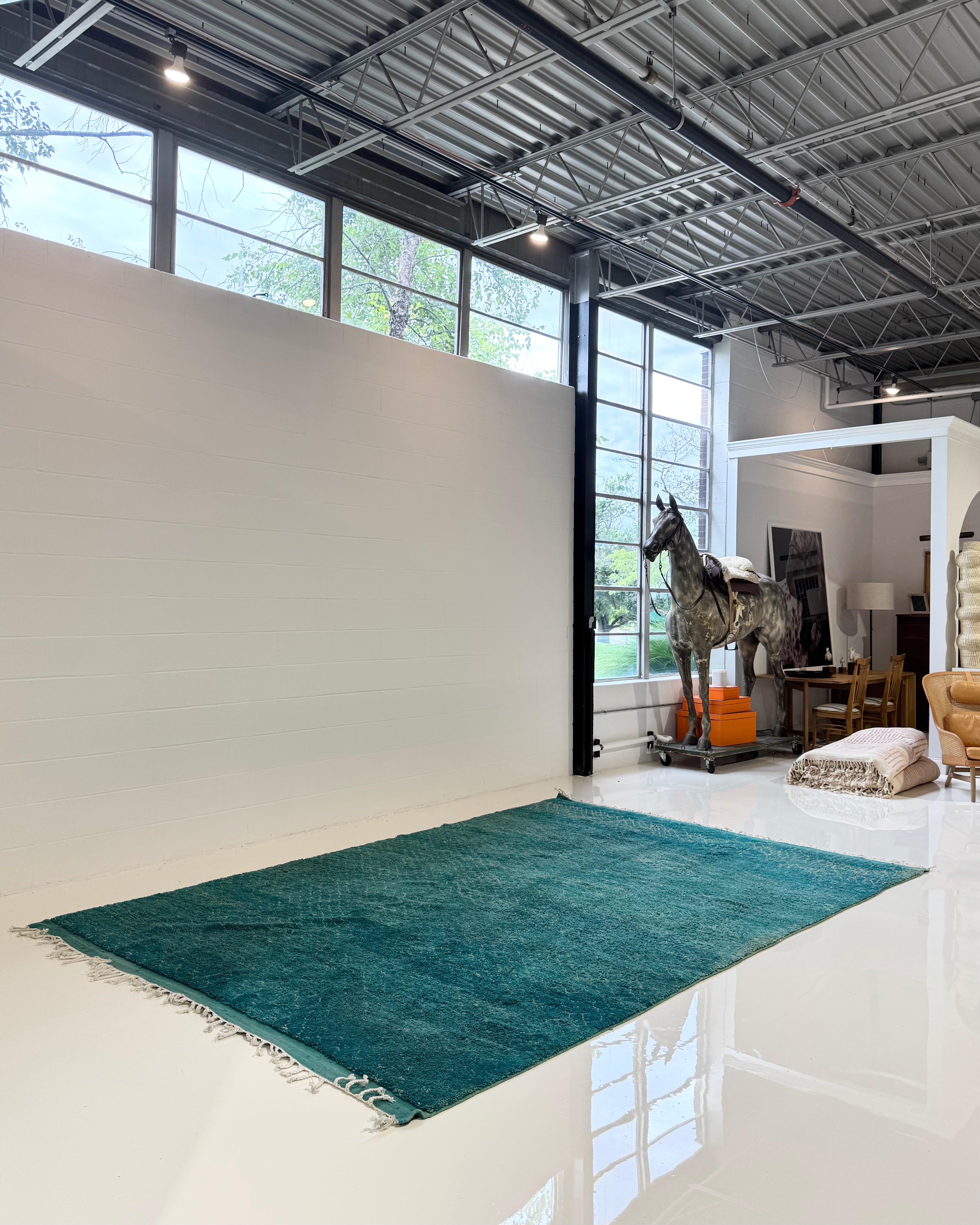 Vintage Moroccan Rug - Turquoise