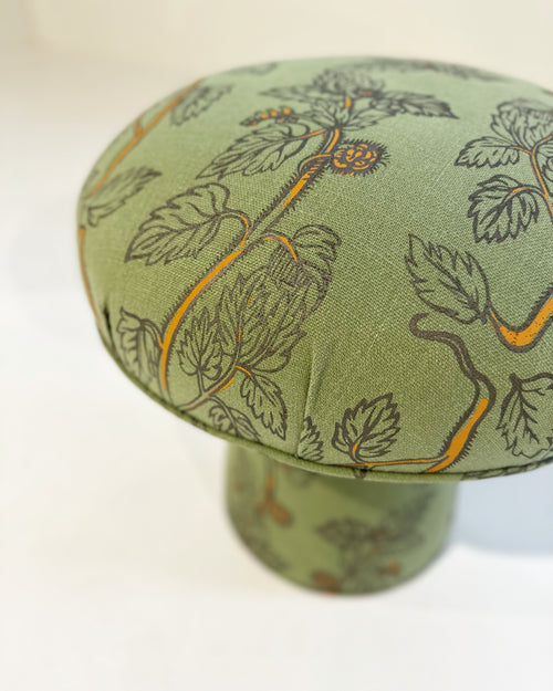 The Forsyth Mushroom Pouf in Beata Heuman Nettle Linen