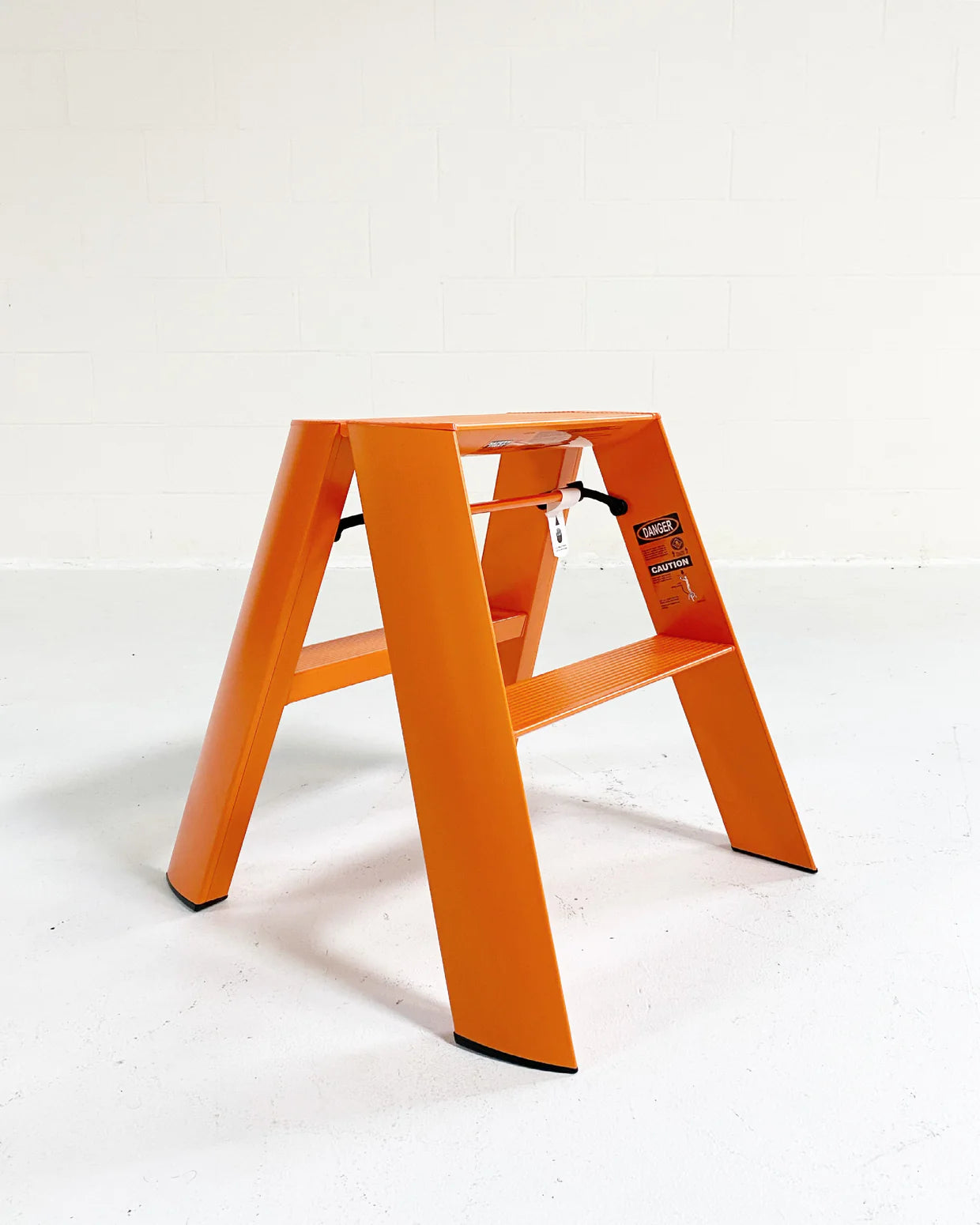 Lucano Wide 2-Step Ladder, Orange