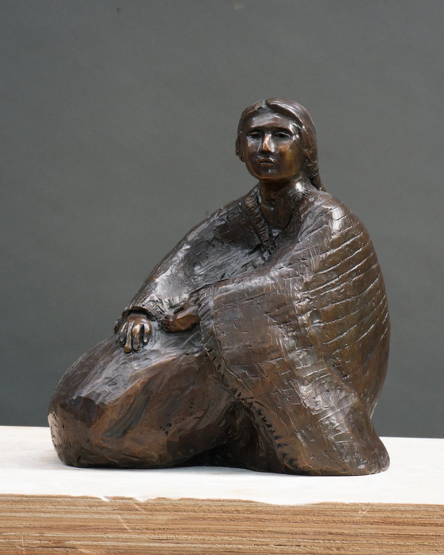 Nootka Basket Weaver, Bronze