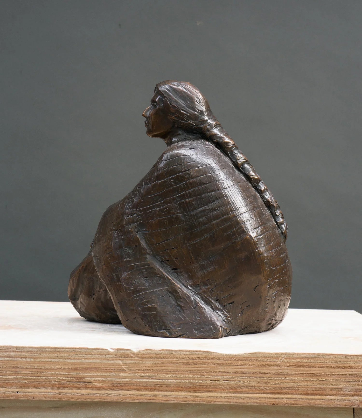 Nootka Basket Weaver, Bronze