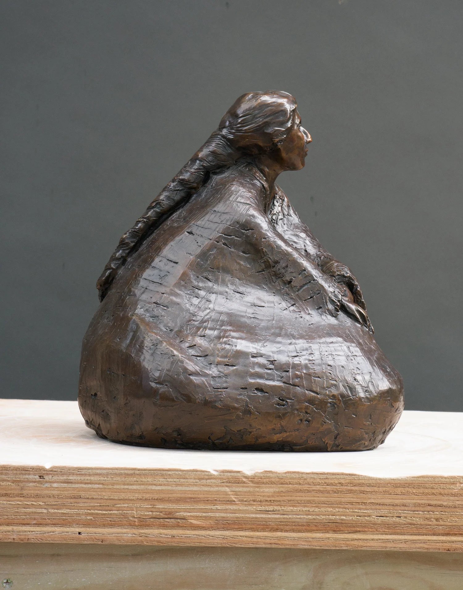 Nootka Basket Weaver, Bronze