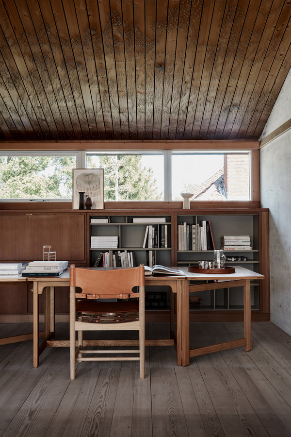 The Spanish Dining Chair | Natural Leather and Soaped Oak