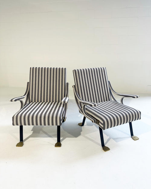 Digamma Lounge Chairs in Dedar Cotton Twill, Pair