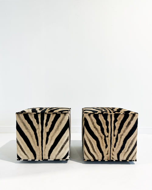 The Forsyth Cube Ottoman in Zebra