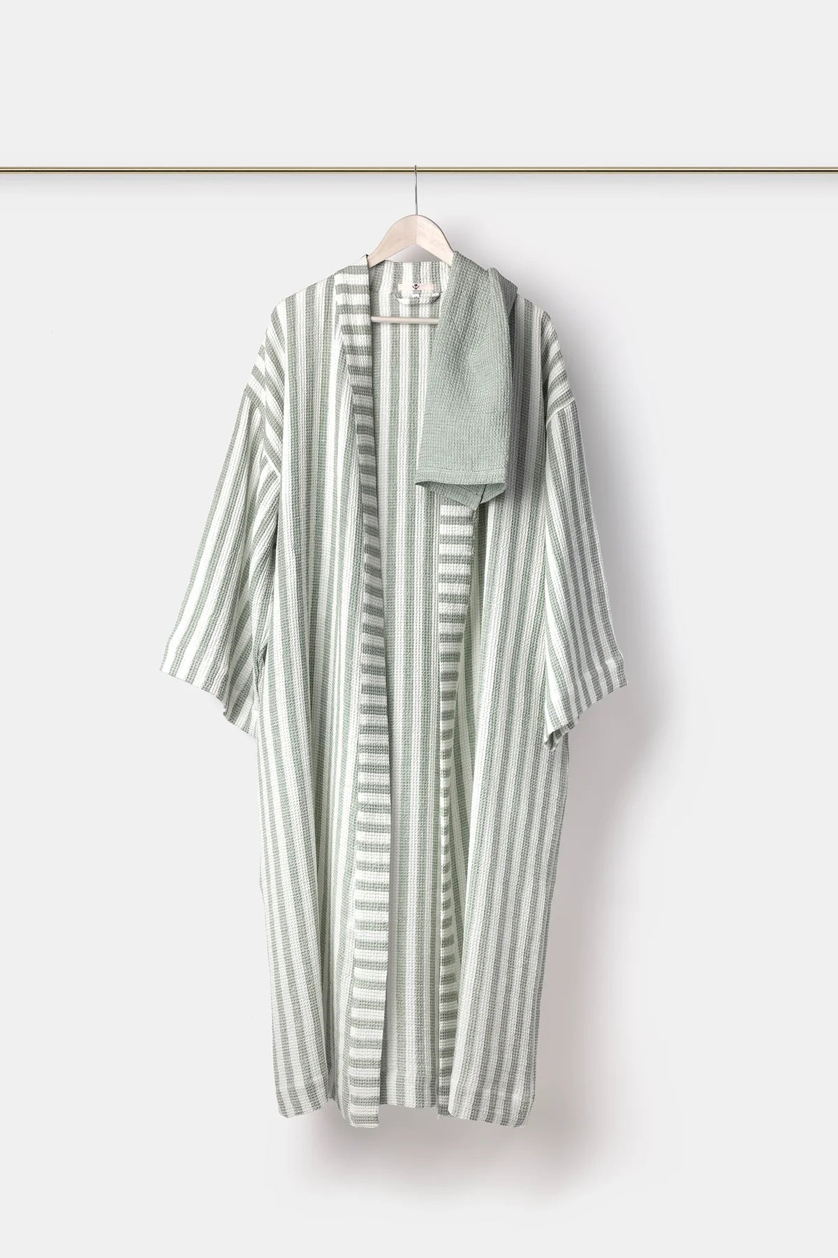 Montecatini Bathrobe, White/Parà Green