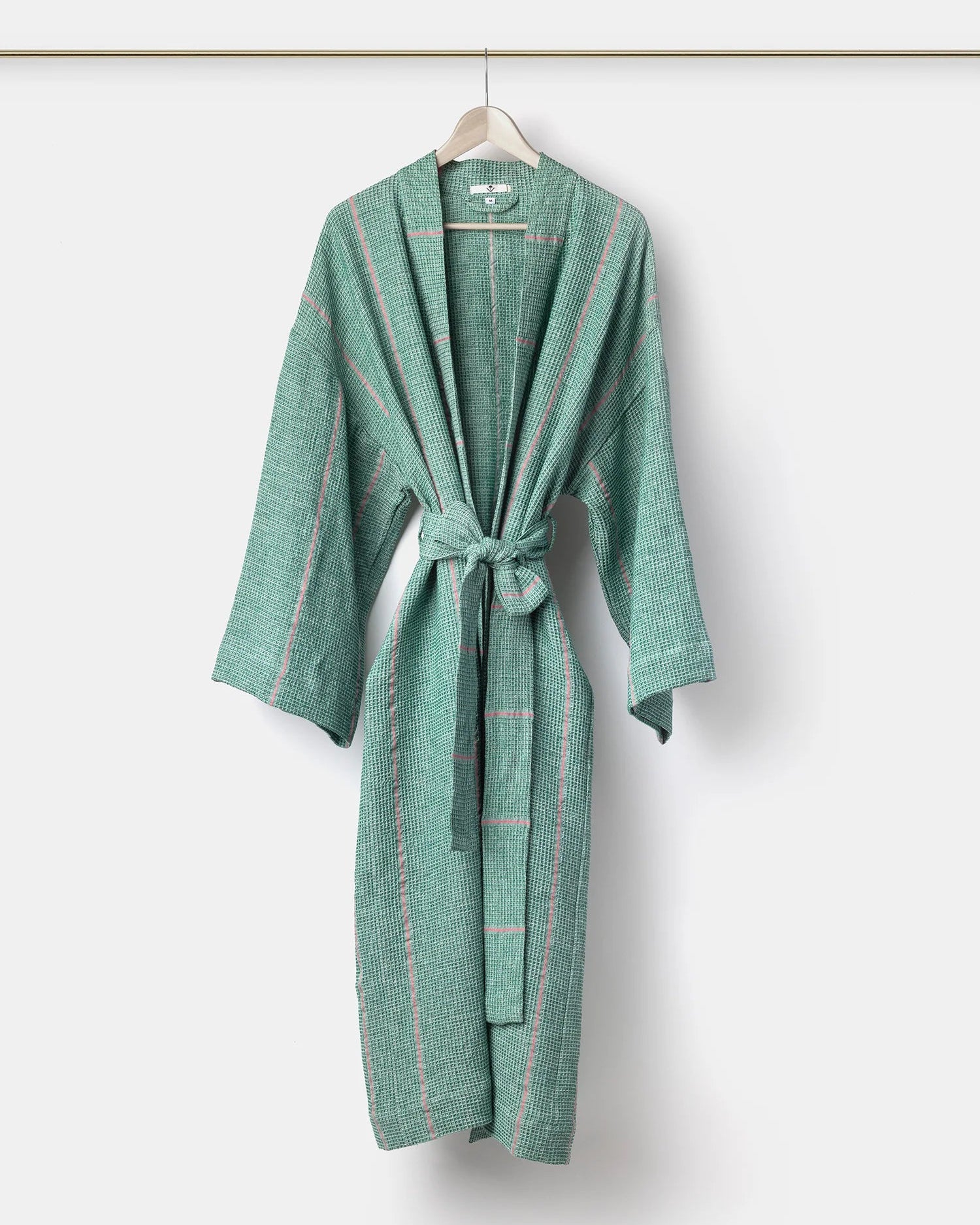 Montecatini Bathrobe, Pino Green/Pink
