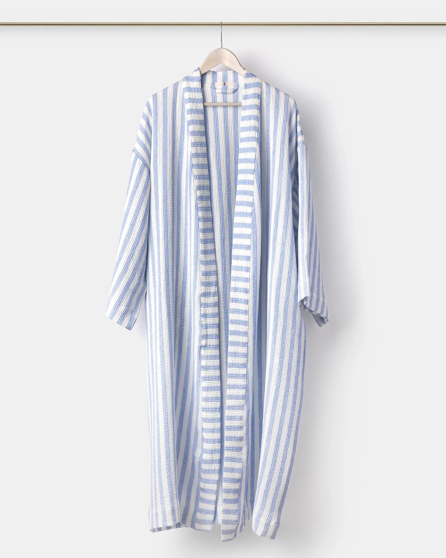 Montecatini Bathrobe, White/Garda Blue