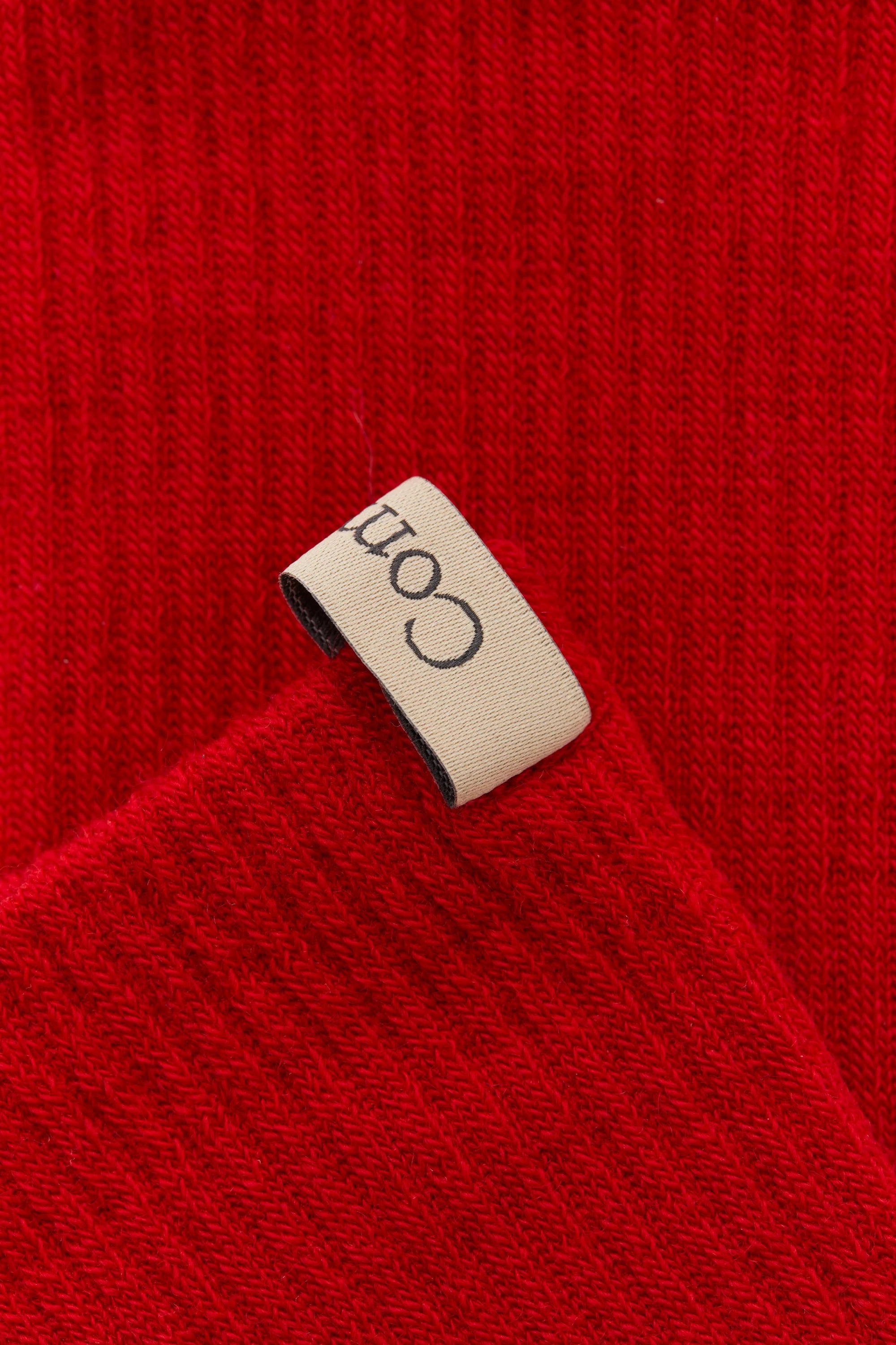 The Merino Tube Sock, Ruby Red