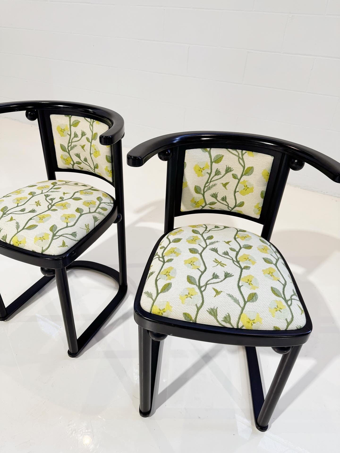 Vintage Josef Hoffmann Fledermaus Chairs, Pair