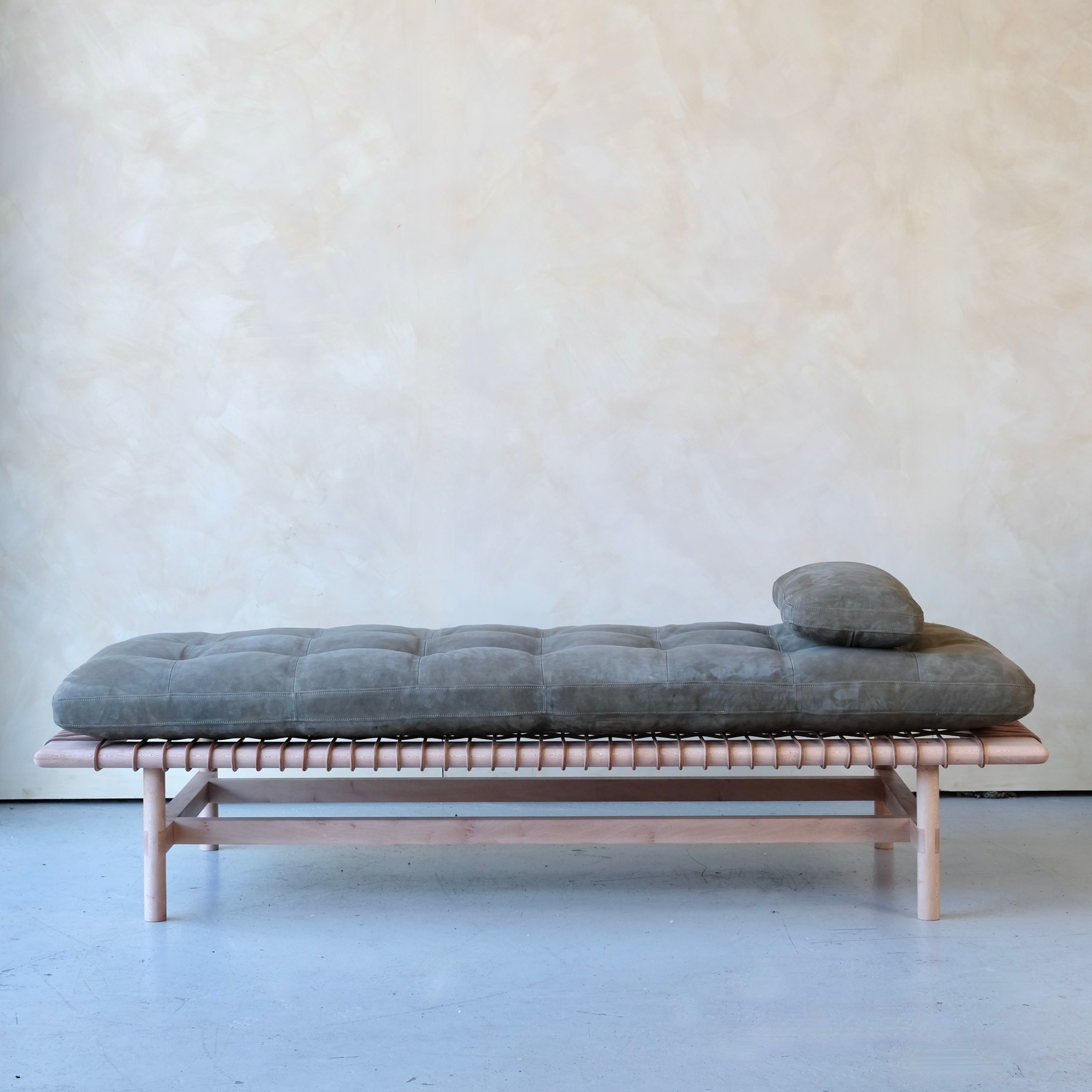 Mesa Daybed in London Plane and Deer Suede
